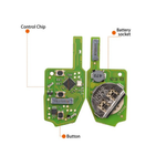 Xhorse XSDM04EN MQB Flip Llave Inteligente 3 Botones Proximidad