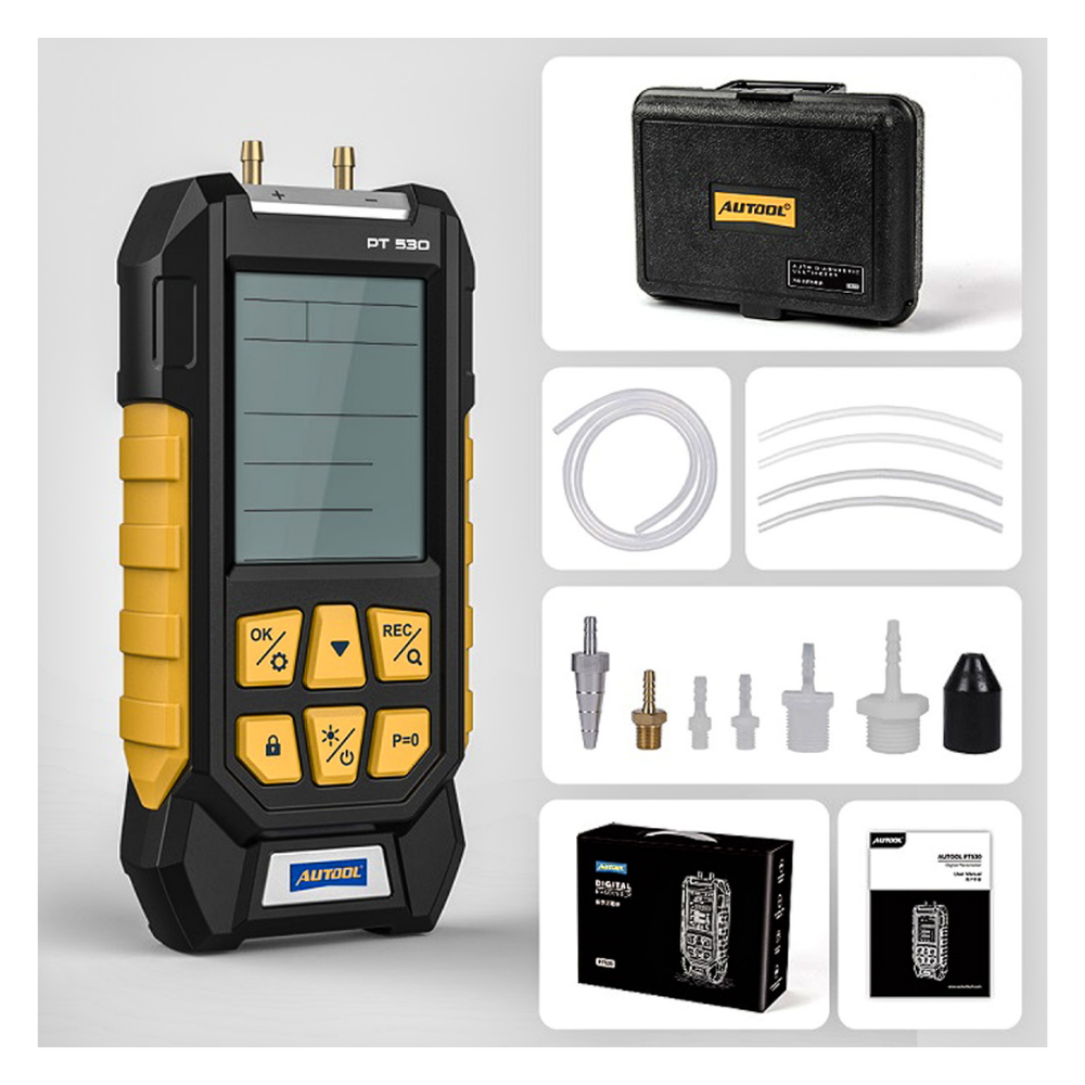 AUTOOL PT530 Manómetro digital con doble puerto
