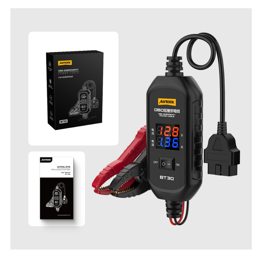 AUTOOL BT30 Cable de alimentación de emergencia para ECU