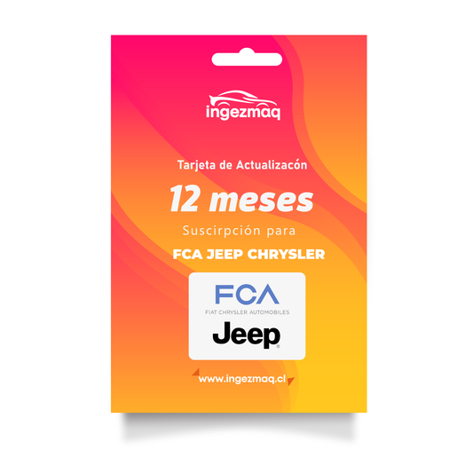 Tarjeta de Actualización FCA JEEP CHRYSLER
