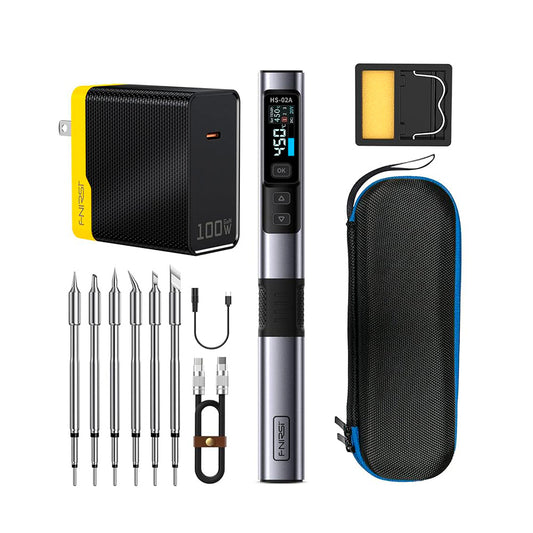 Soldador Inteligente con Caja de Herramientas de Soldadura Portátil FNIRSI HS-02B