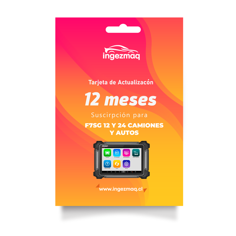 Tarjeta de Actualización F7SG 12 Y 24 CAMIONES Y AUTOS