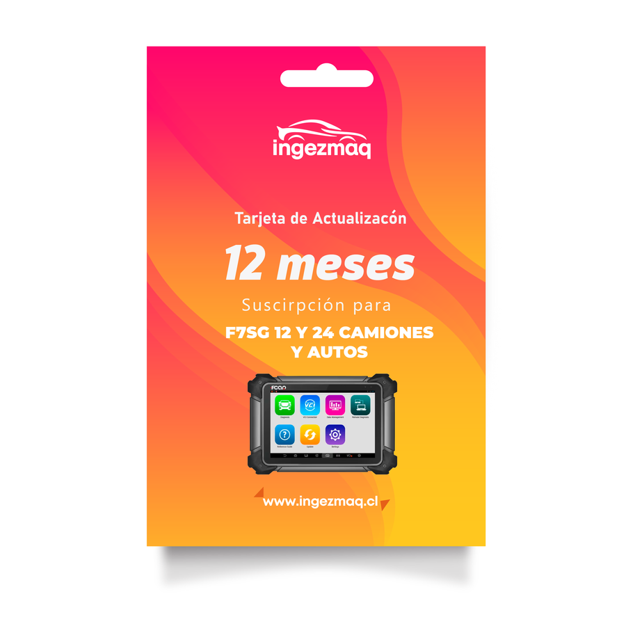 Tarjeta de Actualización F7SG 12 Y 24 CAMIONES Y AUTOS