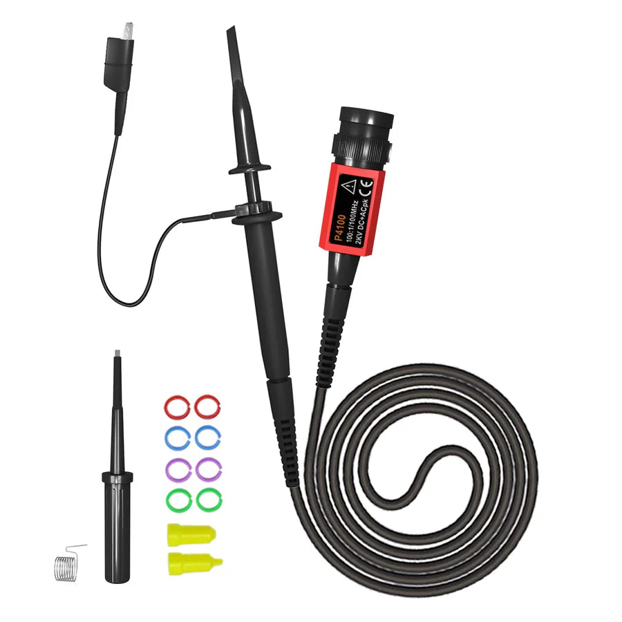FNIRSI P4100 Sonda de Osciloscopio de Alto Voltaje con Kit de Accesorios